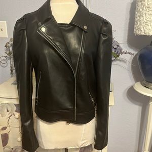 Shelli Segal Moto Jacket in Vegan Leather